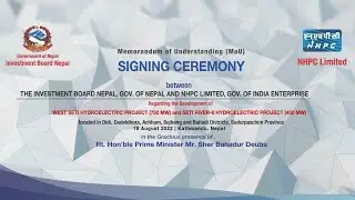 MoU Signing Ceremony between IBN & NHPC Ltd.