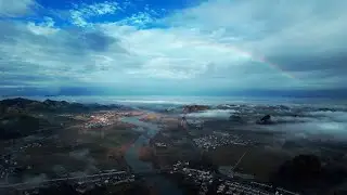 Amazing rainbow appears on China's Longhu Mountain