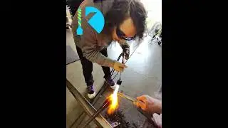 Blowing glass with smart glasses