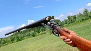 First Time Shooting Classic Double Barrel Shotgun!