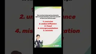 ESSENTIAL ELEMENTS OF CONTRACT (Part 2)-- Free Consent #contractlaw #indiancontractact1872 #law