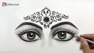 Maa Durga Eyes Drawing Easy Step By Step with Pencil Shading | How to Draw Eye | Happy Durga puja