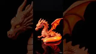 🔥 Miniature Fire Dragon Born From Paint | AI ASMR Fantasy #firedragon  #shorts