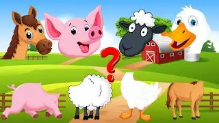 Lean Farm Animals with wrong head matching game for kids fun /wrong head!  #farmanimals #animals