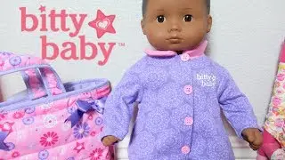 American Girl BITTY BABY DOLL NEW DIAPER BAG AND PURPLE PAJAMAS
