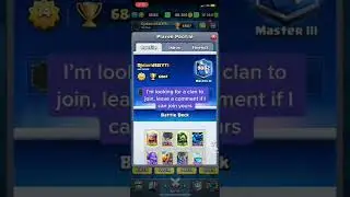 Looking for a clan to join in Clash Royale #Clashroyale #shorts