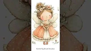 Mini Peach Fairy Printable Fussy Cuts #junkjournalpages