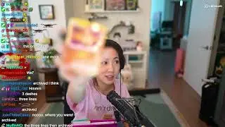 Fuslie shows her April Fooze Pokemon Card