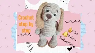 Crochet amigurumi puppy. Crochet  toys. Nertas šuniukas. Nerti žaislai