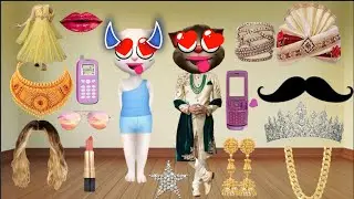 Two talking tom billu & dulhan funny comedy bridal makeup👄💄👸 video part-7 @dollarboy_47