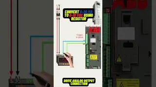 ABB drive analog output connection || 0-20 mA || 0-10 V #ytshorts #drive #abb #wiring #meter #analog