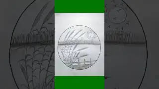 how to draw sunrise scenery with pencil // easy morning scenery drawing // সকালের দৃশ্য আঁকা