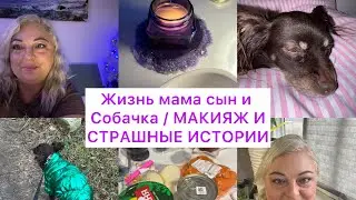 Vlog с юга🌴Жизнь мамы, сына и собачки/ макияж и страшные  истории и вещие сны #история #vlog 