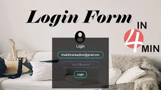 Make A Login Form In 4min | User Form Create with Html Css