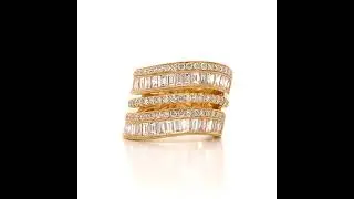 2.58ctw Baguette & Round Diamond Fancy Right-hand Cocktail Ring. Sale Price $3,735.00. SKU125677
