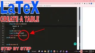 ✅ How To Create A Table In LaTex 🔴
