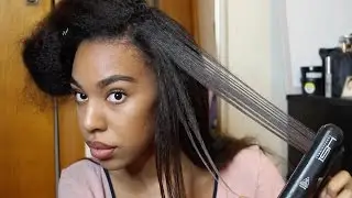 Flat iron Natural Hair- 2nd try!