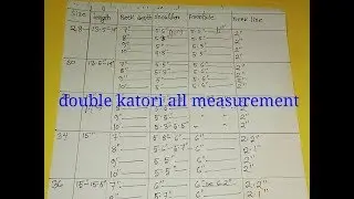Double katori blouse all measurement/diagram measurement