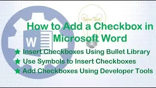 How to Add a Checkbox in MS Word