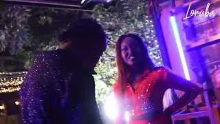 Excited Single Dee during Focus video shoot with Sasha Vybez
