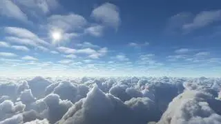 Streaming/Twitch PC background Flying above the clouds (HD) (1 HOUR)