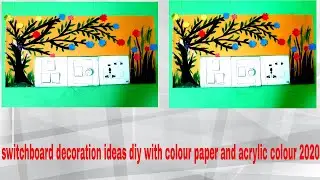 switchboard decoration ideas diy with colour paper and acrylic colour 2020
