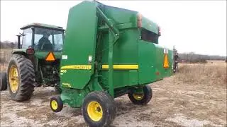 2012 John Deere 468 Mega Wide Plus round baler for sale | no-reserve auction March 28, 2018