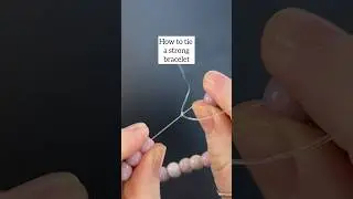 How to tie a bracelet! Strong elastic bracelet knot #bracelet #beadedjewelry #diy