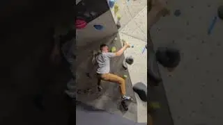 Climbing V3 Cave Boulder Problem
