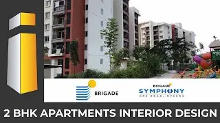 2 BHK Interior Design with modular kitchen and floor to ceiling wardrobes | Brigade Symphony Mysore