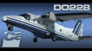 Dornier DO228 100, by Carenado. VFR: (KDET-KBTL) Detroit to Kellogg, Michigan.