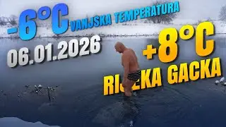 Ivan Matasin prkosi hladnoći – kupanje u rijeci Gackoj na -6 °C!
