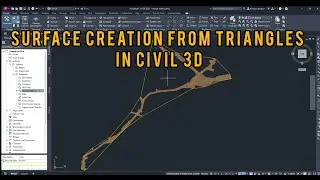 Создание поверхности из треугольников с использованием Civil 3D.