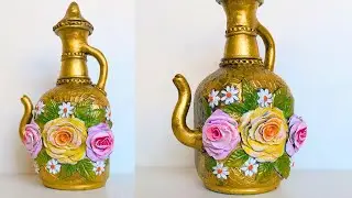 DIY Vase  from Glass Bottle