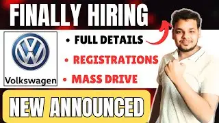 Finally Volkswagen Mass Drive Announced | Off Campus Hiring 2026, 2025 Batch | Fresher Jobs