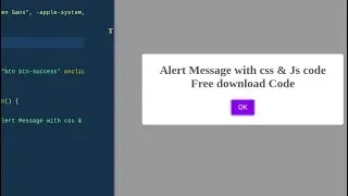 Alert message   CSS & js with code 👇🔥check the description and👇 download the code