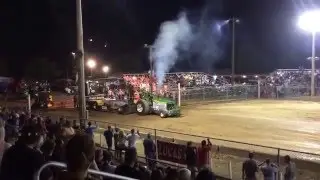 Monroe County Fair -Waterloo IL   Geared Green tractor pull