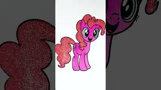 💕 Coloring Pinkie Pie ✨ My Little Pony Glitter Art #kids #cartoon #color #mylittlepony #trending