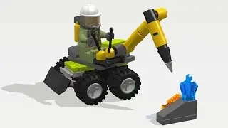 LEGO City 30350 Volcano Jackhammer. Speed build / Instruction