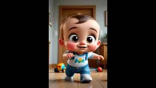 Sweet baby Learning to Walk (Realistic / Cartoon)❤️