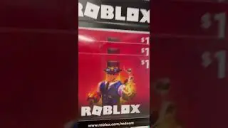 Old version of Roblox Gift card at Party City