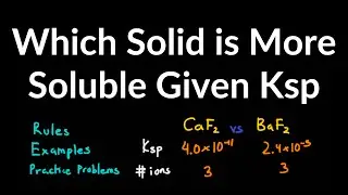 How to Determine Which Solid is More Soluble Given Ksp Examples, Shortcut, Problems, Explained