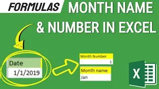 Get Month Name and number in Excel | MONTH, TEXT, DATEVALUE Formula