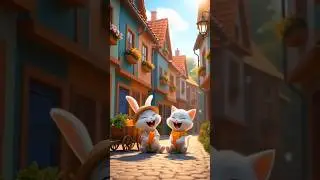 Cat & Bunny Cuteness Overload &ndash; Must Watch!|#cat and rabbit#ai  #trendingshorts #petgoals #shorts