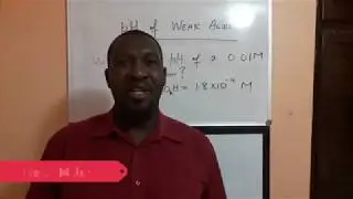 Calculating the pH of Weak Acids
