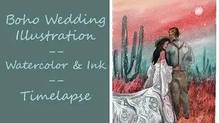 Dreamy Boho Desert Wedding Portrait - Timelapse