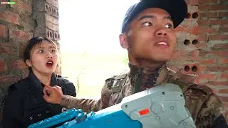 Xgirl Nerf Films:Candy's Nerf Guns Fight Inhumane Criminal | SEAL X Girl Nerf Guns Fight Alibaba !