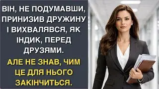 Він, не подумавши, принизив дружину і вихвалявся, як індик, перед друзями. Але не знав, чим це для