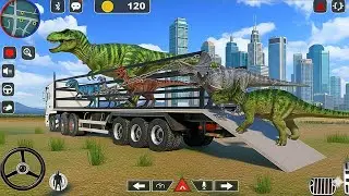 Rescue and Transport Wild Dinosaur Cargo Truck Driving Game 2025 - Android Gameplay
