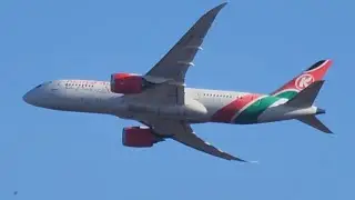 Giant Kenya 🇰🇪 Airways jets out of Nairobi in style, enjoy an evening Nairobi departures #ET #KQ #Jm